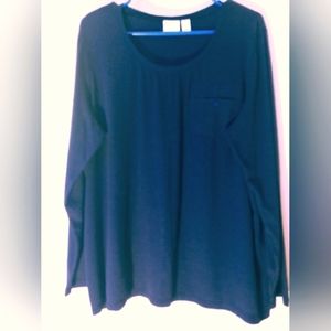 Chico size XL navy blue pull over shirt.